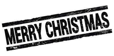 Siyah dikdörtgen damga işareti üzerine yazılmış Mutlu Noeller..