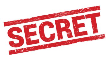 Kırmızı dikdörtgen damga işareti üzerine yazılmış gizli metin.