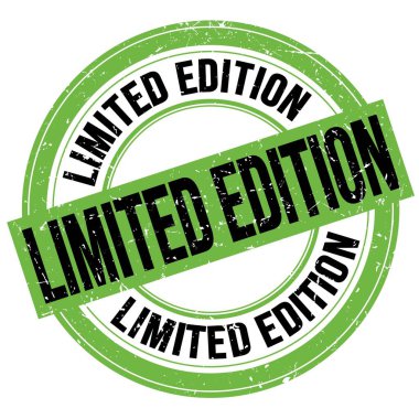 YEŞİL-siyah yuvarlak grungy işareti üzerine yazılmış EDITION metni