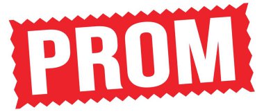 Kırmızı zig-zag pul işareti üzerine yazılmış PROM metni.