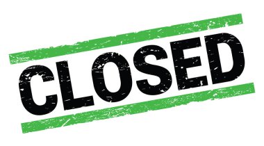 Yeşil dikdörtgen damga işareti üzerine yazılmış kapalı metin.