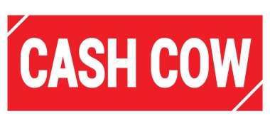 Kırmızı grungy işareti üzerine yazılmış CASH İnek metni.