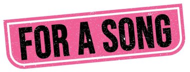 Pembe-siyah pul üzerine yazılmış bir şarkı metni için..