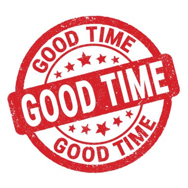 İYİ TIME metni kırmızı grungy işareti üzerine yazılmış.