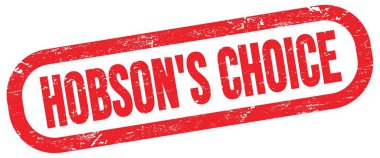 HOBSON 'IN seçimi, kırmızı dikdörtgen damgalı metin.