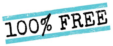 % 100 özgür metin mavi-siyah grungy satır işareti üzerine yazılmış.