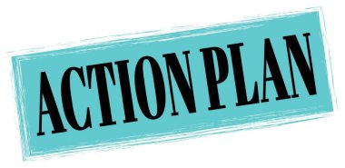 Eylem Planı metni mavi-siyah dikdörtgen işareti üzerine yazıldı.