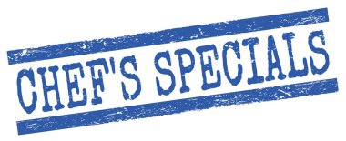 Şef 'in özel metni mavi grungy satır işareti üzerine yazılmış..