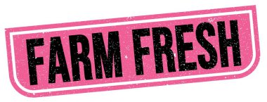 FARM FRESH text written on pink-black grungy stamp sign.