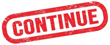 CONTINUE, kırmızı dikdörtgen işareti üzerinde metin.