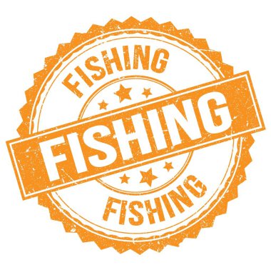 Turuncu pul işareti üzerine yazılmış Balıkçılık metni