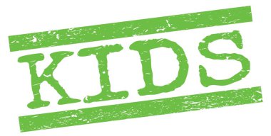 Yeşil grungy satır işareti üzerine yazılmış çocuk metni.