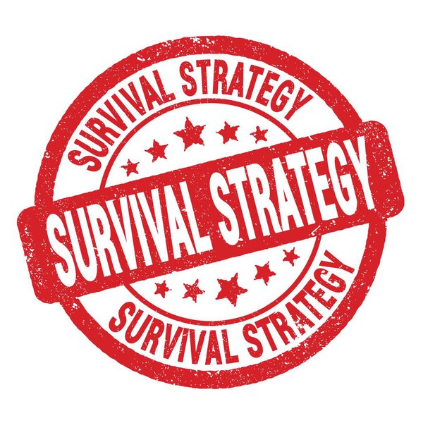 Текст СУРВИВАЛЬНОЙ СТРАТЕГИИ, написанный на красном грифе.