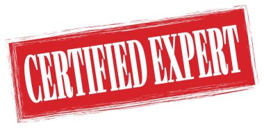 Kırmızı dikdörtgen mühür işareti üzerine yazılmış CERTİLENmiş Uzman metin.
