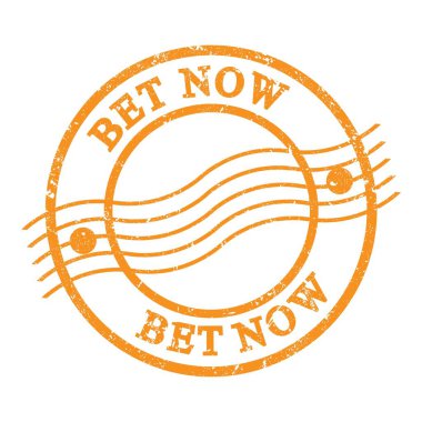 Şimdi, turuncu grungy posta pulu üzerine yazılmış metin.