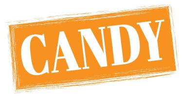 Turuncu dikdörtgen damga işareti üzerine yazılmış şekerleme metni.