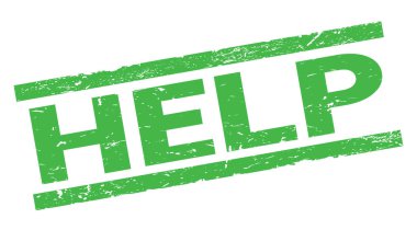 Yeşil dikdörtgen pul işareti üzerine yazılmış yardım metni.