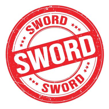 Kırmızı yuvarlak grungy işareti üzerine yazılmış KILIÇ metin