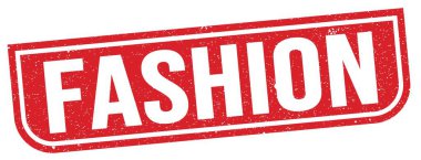 FASHION text written on red grungy stamp sign.