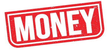 Kırmızı grungy işareti üzerine yazılmış para metni.