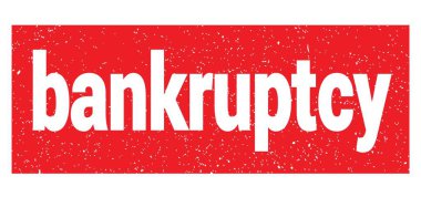 Kırmızı grungy işareti üzerine yazılmış BANKRUPTCY metni.