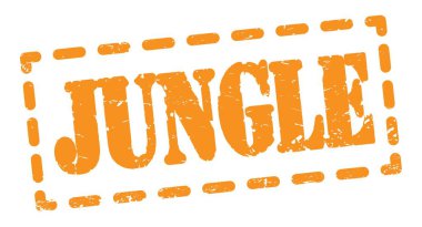 Turuncu çizgi işareti üzerine yazılmış JUNGLE metni.
