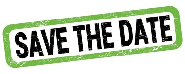 Yeşil-siyah dikdörtgen işareti üzerine yazılmış tarih metnini kaydet.