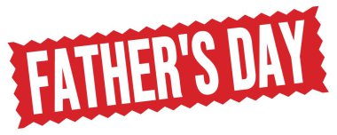 Babalar Günü metni kırmızı zig zag damgası üzerine yazılmış..