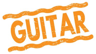 Guitar metni turuncu çizgiler işareti üzerine yazılmış.
