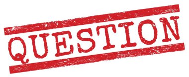 Kırmızı grungy satır işareti üzerine yazılmış Soru metni.