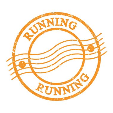 AÇIK, turuncu grungy posta pulu üzerine yazılmış metin.