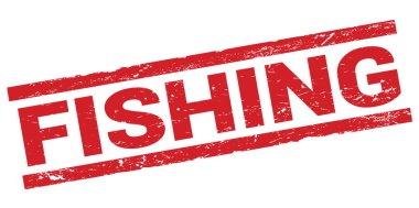 Kırmızı dikdörtgen pul işareti üzerine yazılmış FISHING metni.