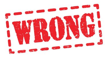 Kırmızı çizgi işareti üzerine yanlış metin yazıldı.