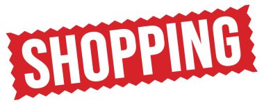 Kırmızı zig-zag işareti üzerine yazılmış alışveriş metni.