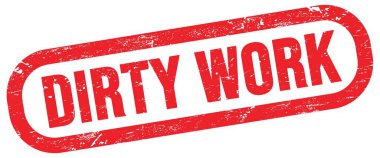 Kirli İş, kırmızı dikdörtgen mühür işareti üzerinde metin.