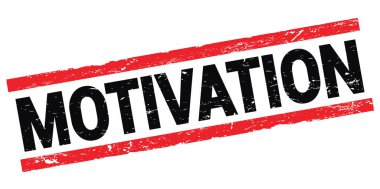 MOTIVATION text written on black-red rectangle stamp sign.
