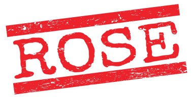 ROSE text written on red grungy lines stamp sign.