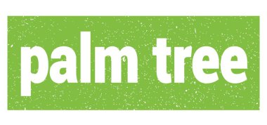 Yeşil grungy işareti üzerine yazılmış PALM Ağacı metni.