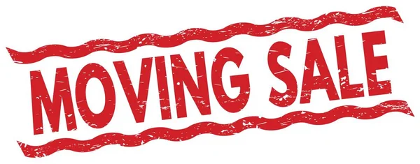 Moving Sale Text Written Red Lines Stamp Sign Stock Photo