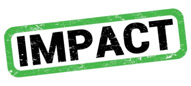 Yeşil-siyah dikdörtgen işareti üzerine yazılmış IMPACT metni.
