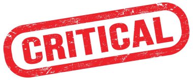 CRITICAL, text on red rectangle stamp sign.