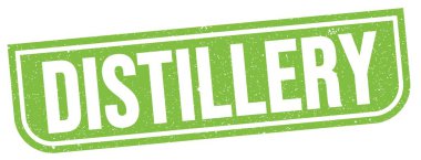 DISTILLERY text written on green grungy stamp sign.