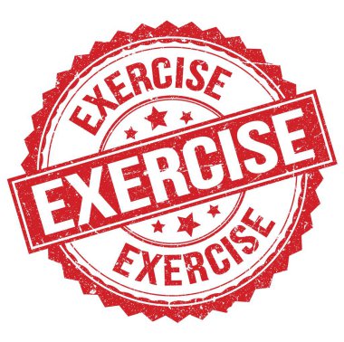 EXERCISE text written on red round stamp sign