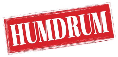 Kırmızı dikdörtgen mühür işareti üzerine yazılmış HUMDRUM metni.