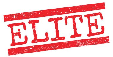 ELITE metni kırmızı grungy satır işareti üzerine yazılmış.