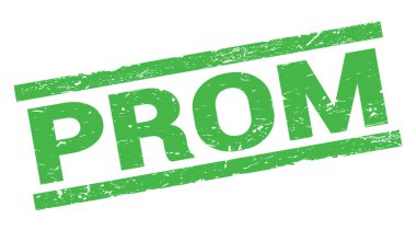 Yeşil dikdörtgen pul işareti üzerine yazılmış PROM metni.