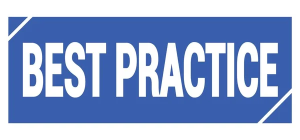 Best Practice Text Geschrieben Auf Blauem Grungy Stempelschild — Stockfoto