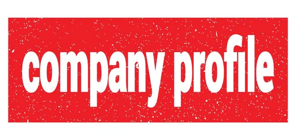 Company Profile Text Written Red Grungy Stamp Sign — Zdjęcie stockowe