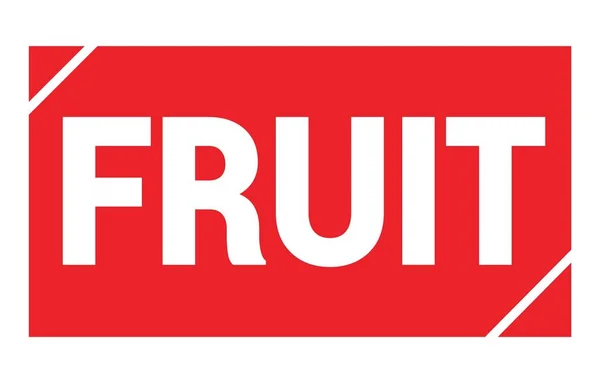 Fruit Text Written Red Rectangle Stamp Sign — Stock Photo, Image