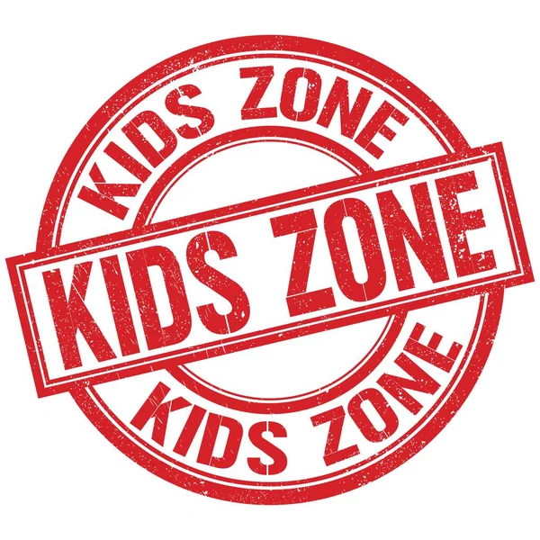 Kids Zone Text Psaný Slovo Červeném Kruhovém Razítku — Stock fotografie